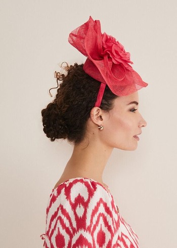 Phase Eight Pink Flower Pillbox Fascinator Hats Red Canada | GWZTOS-735